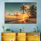 Golden Hour Palm Beach Sunset Wall Art