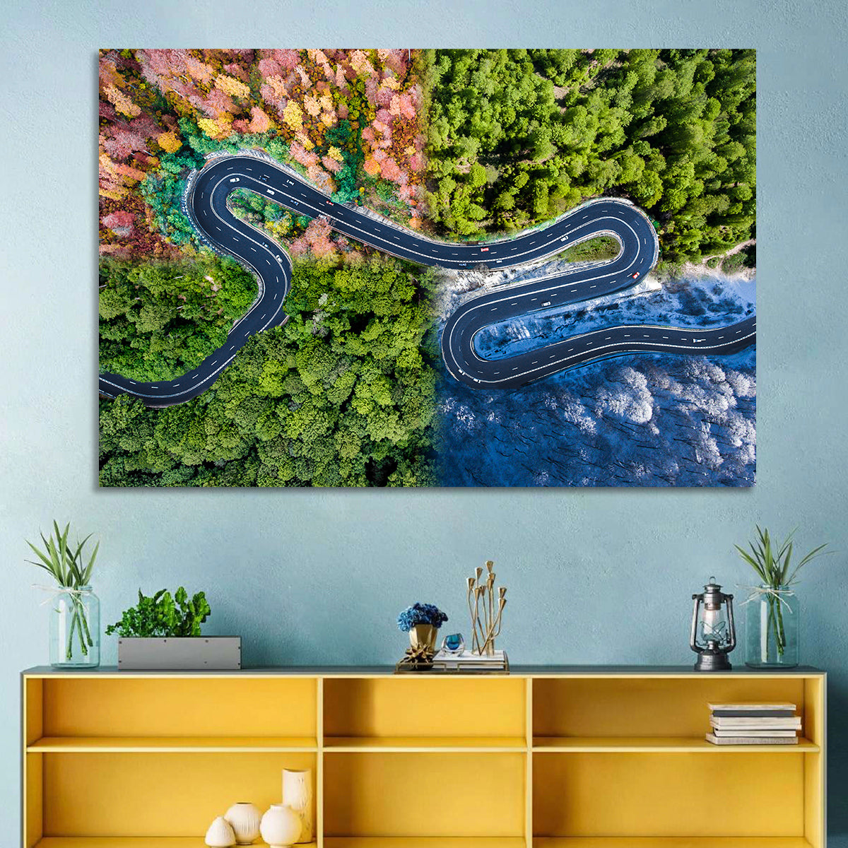 Four Seasons Winding Road Wall Art