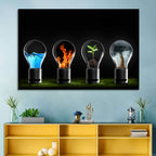 Elemental Light Bulbs Wall Art