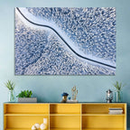 Winding Snowy Forest Road Wall Art