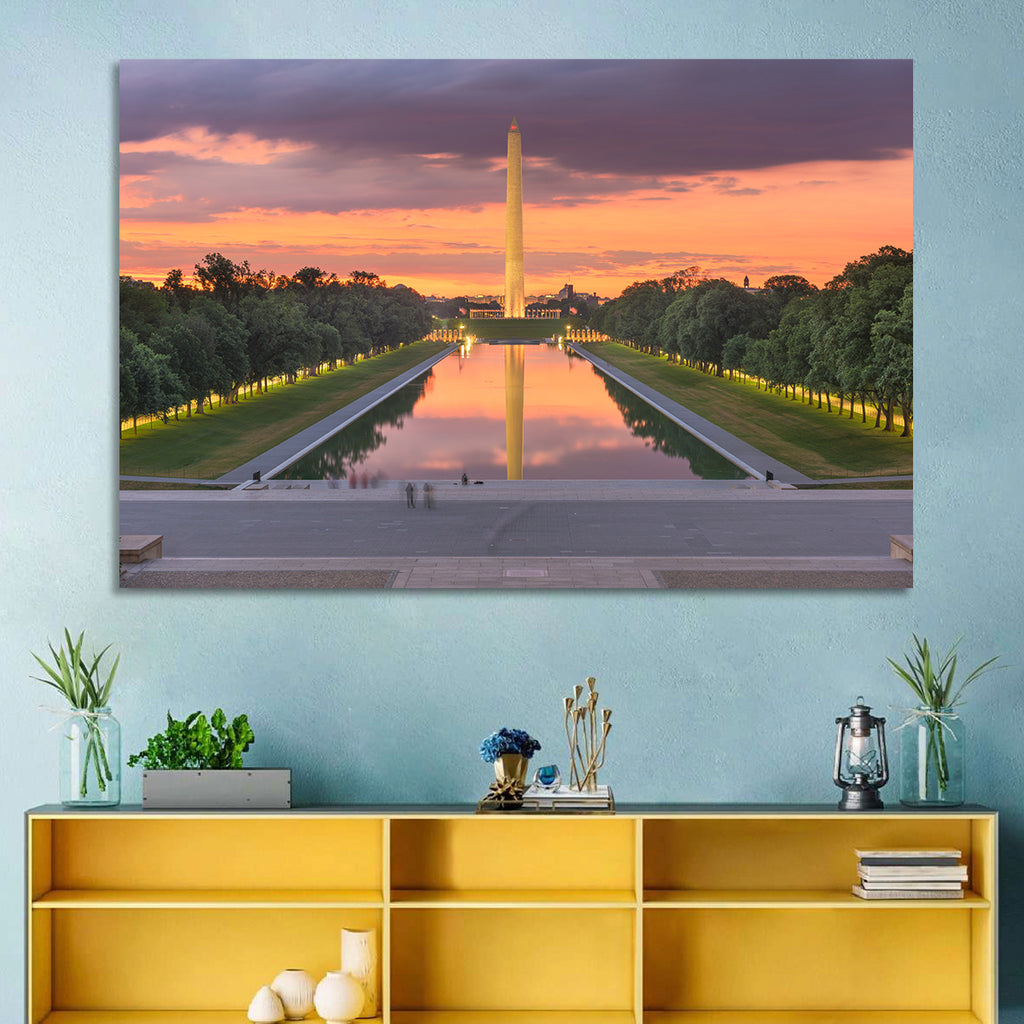 Washington Monument at Dusk Wall Art