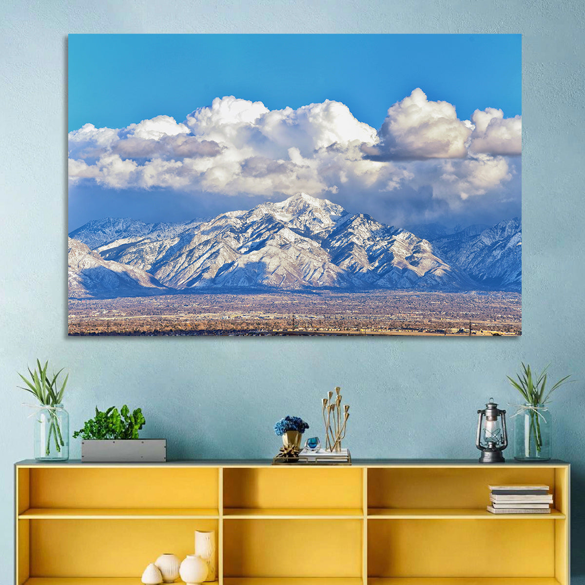 Wasatch Snow Capped Peaks Wall Art
