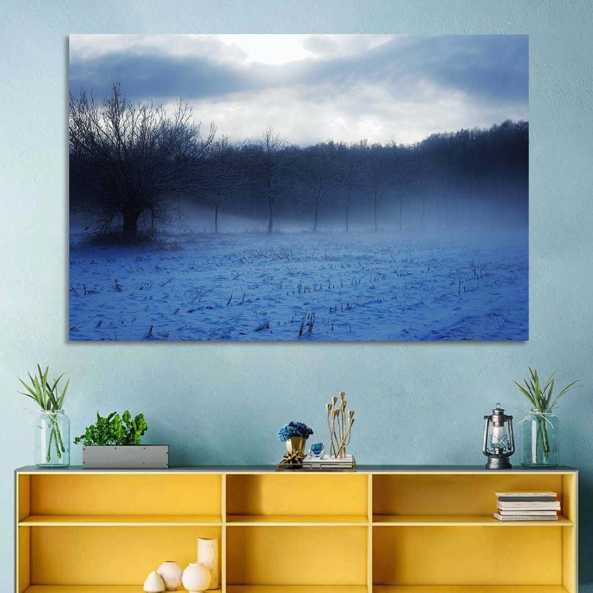 Snowy Italian Countryside Wall Art