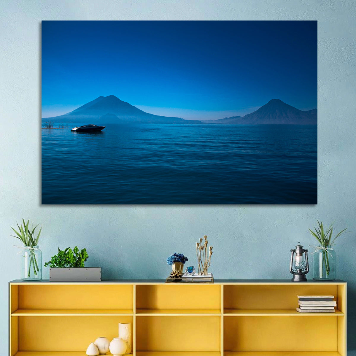 Boat At Lake Atitlan Wall Art