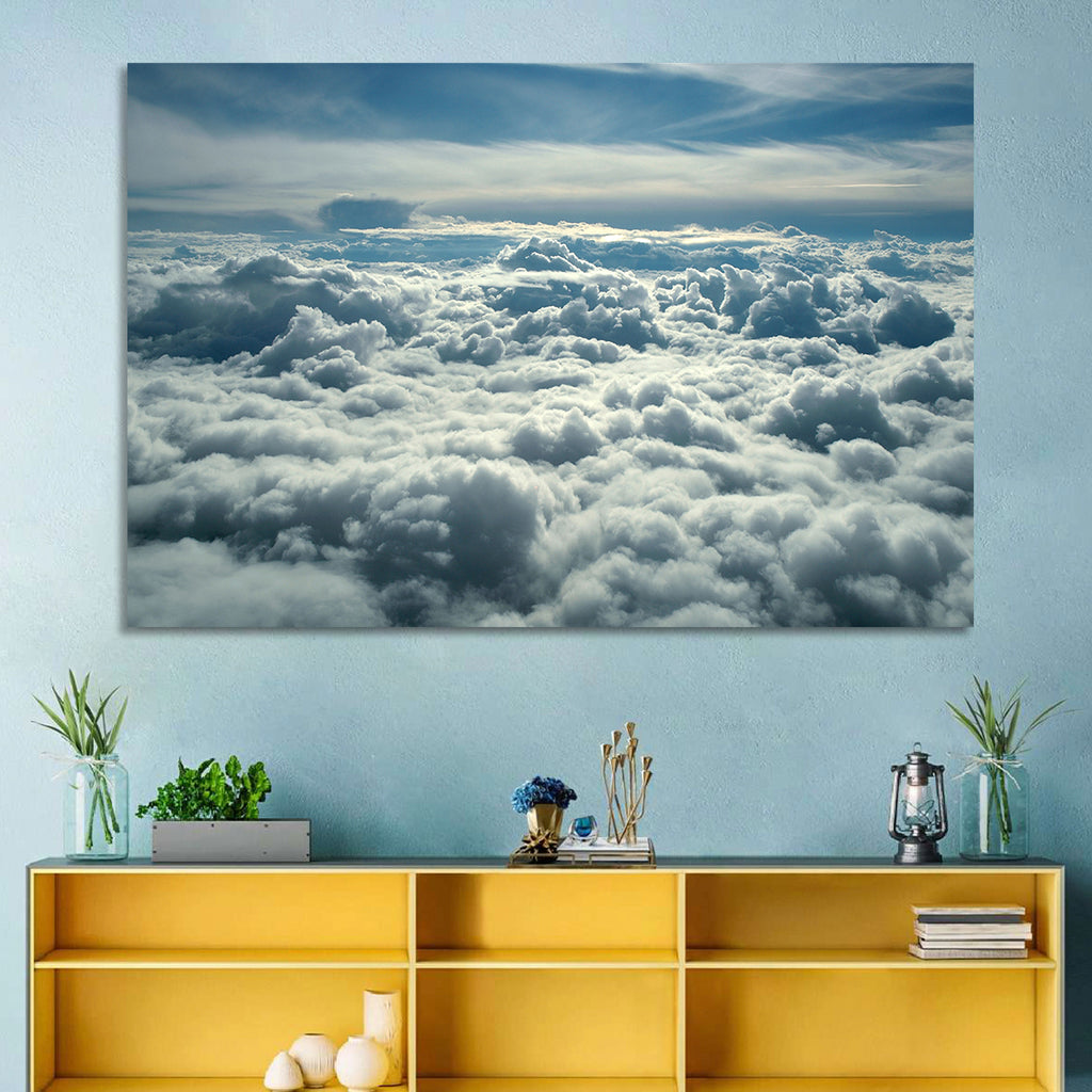 Aerial View Above Clouds Wall Art