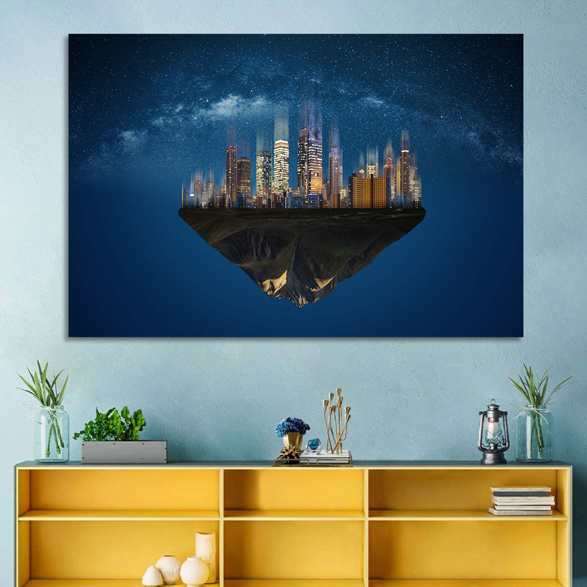 Floating City Island Wall Art