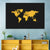 Gold Texture World Map Wall Art