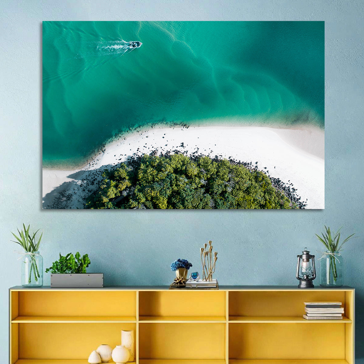 Clam Beach Aerial View Wall Art