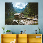 Cabin on Lake Obersee Wall Art