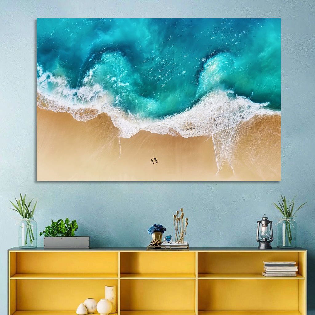 Turquoise Beach Aerial Wall Art