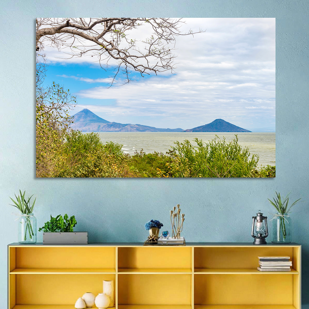 Xolotlan Lake Wall Art in a room, landscape
