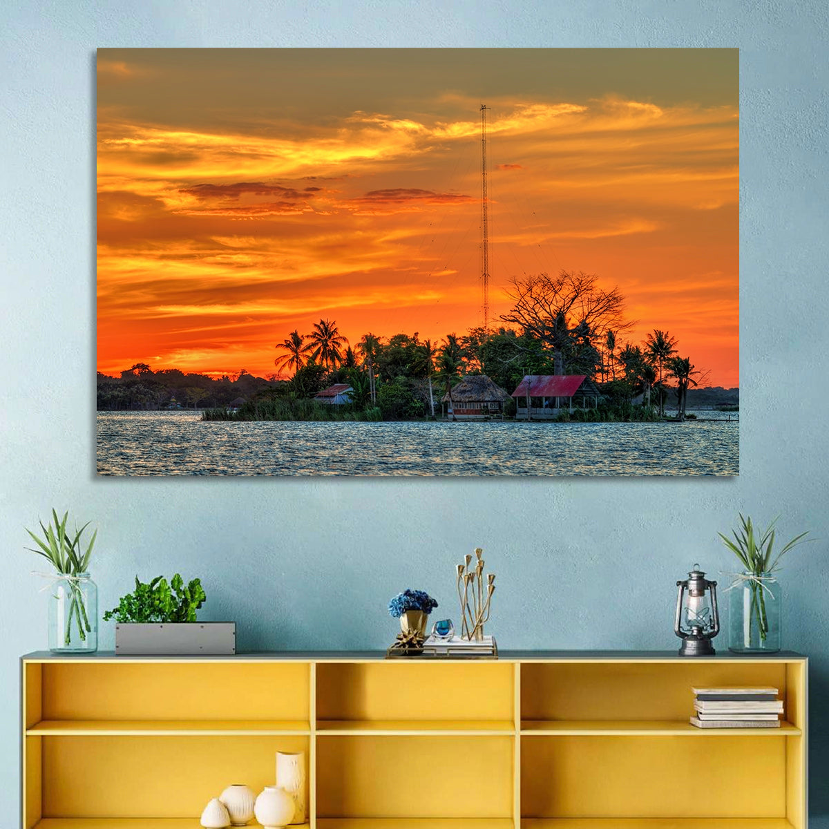 Santa Barbara Island Wall Art in a room, landscape