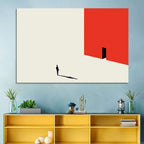 Solitary Figure with Red Door Wall Art
