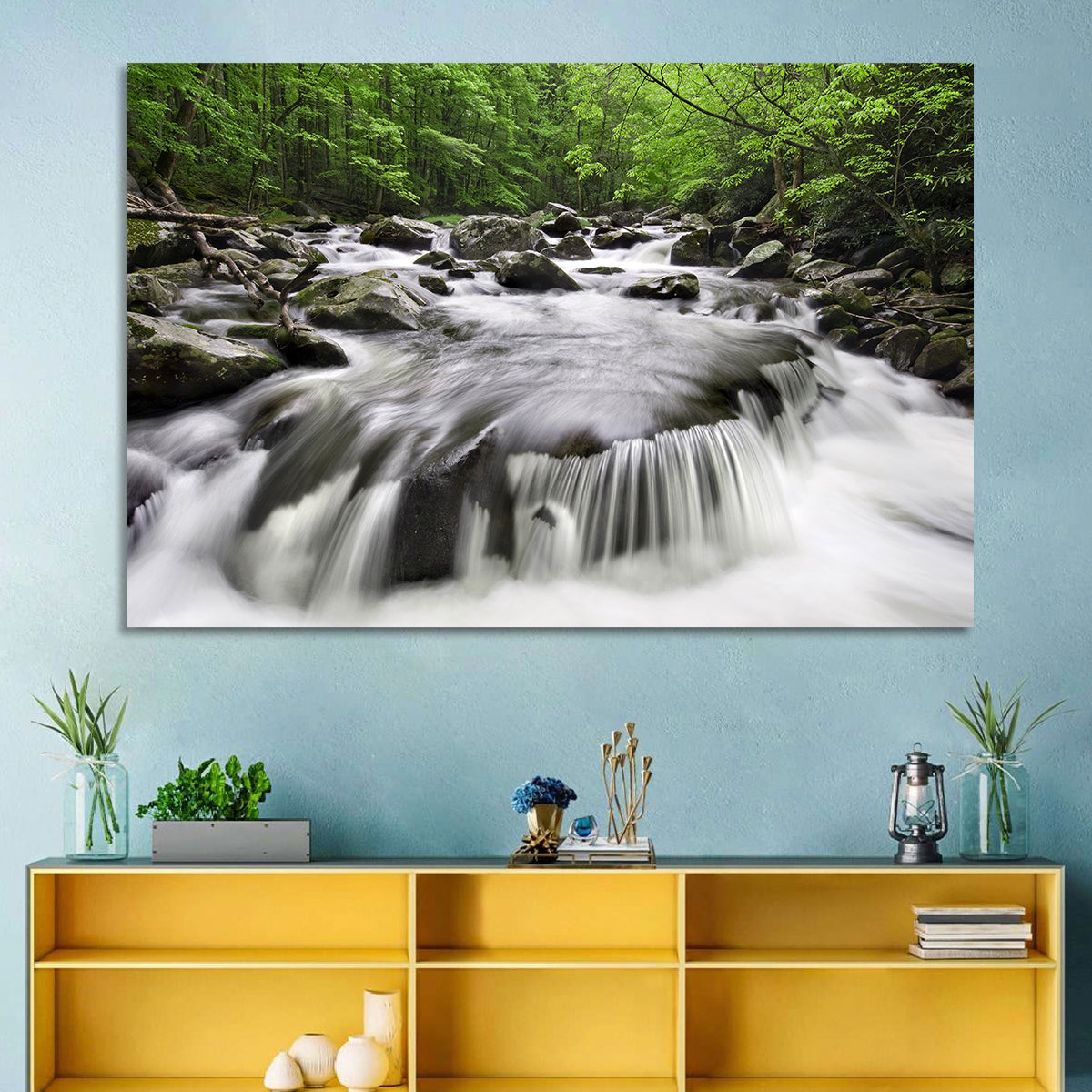 Smoky Mountains Cascading Stream Wall Art