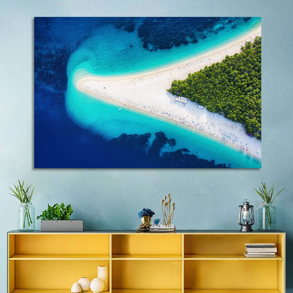 Zlatni Rat Beach Aerial Coast Wall Art