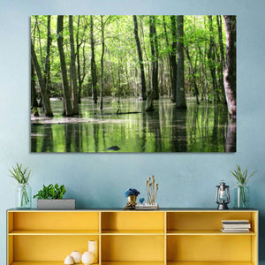 Green Swamp Forest Wall Art
