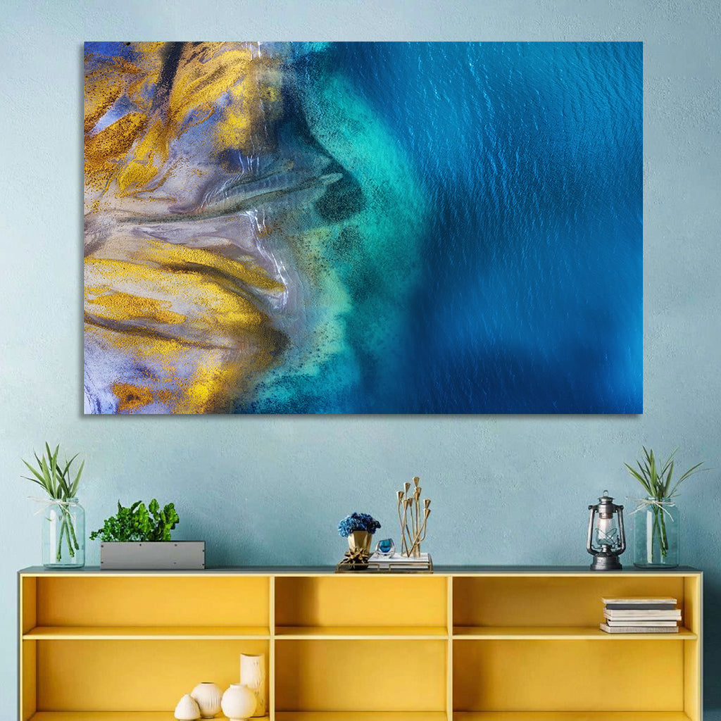 Golden Coast Abstract Wall Art