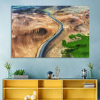 Winding Road in Geysers Valley Wall Art