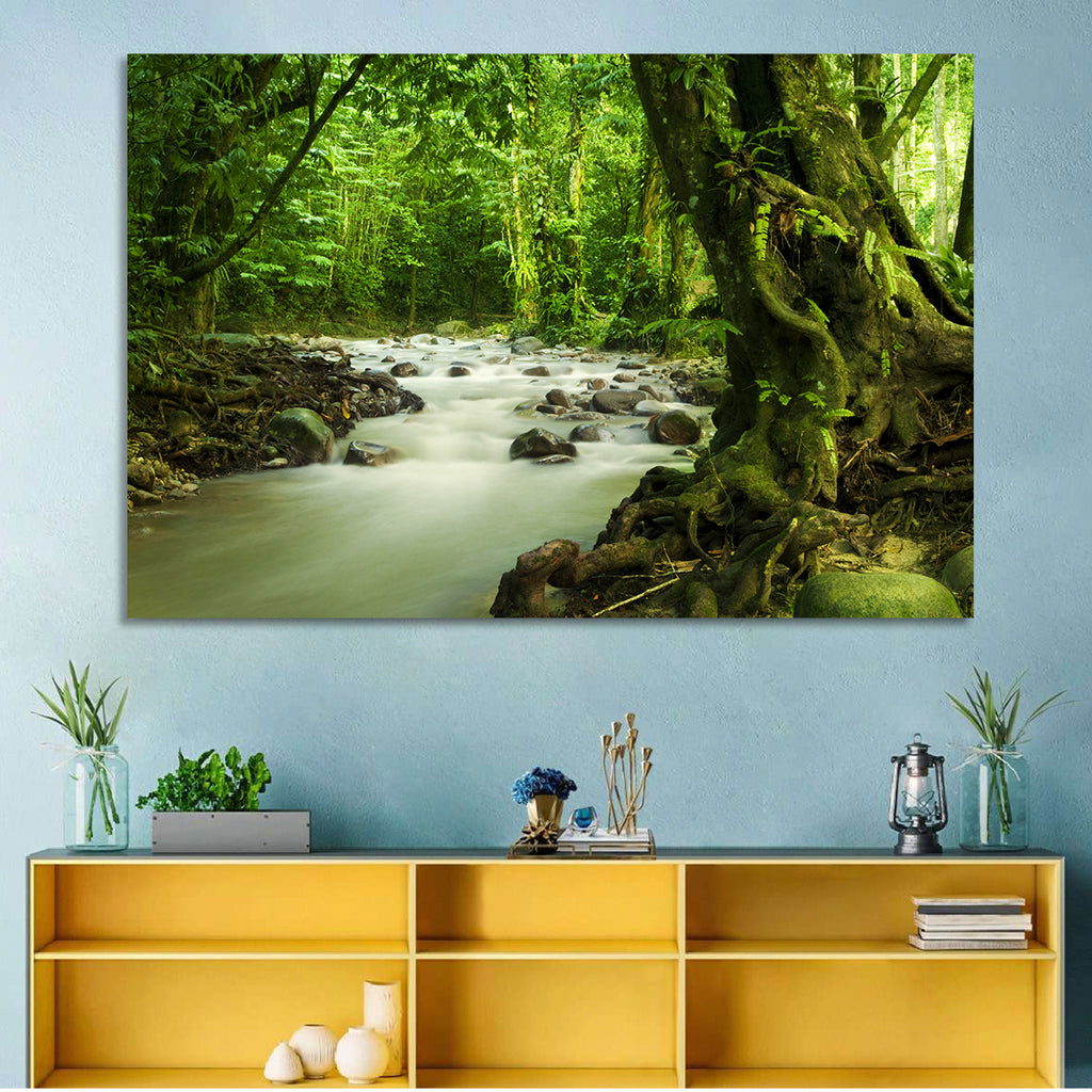 Emerald Rainforest River Wall Art