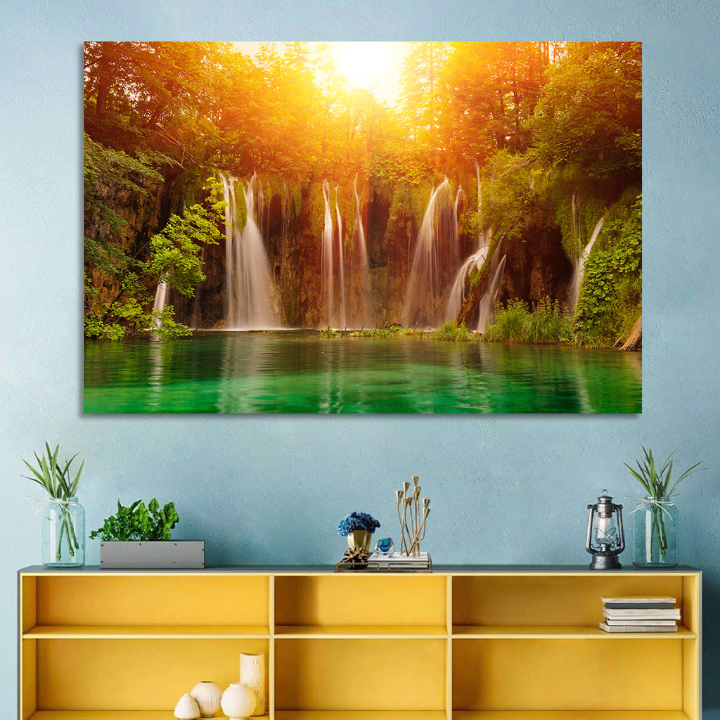 Plitvice Lakes Waterfalls Wall Art