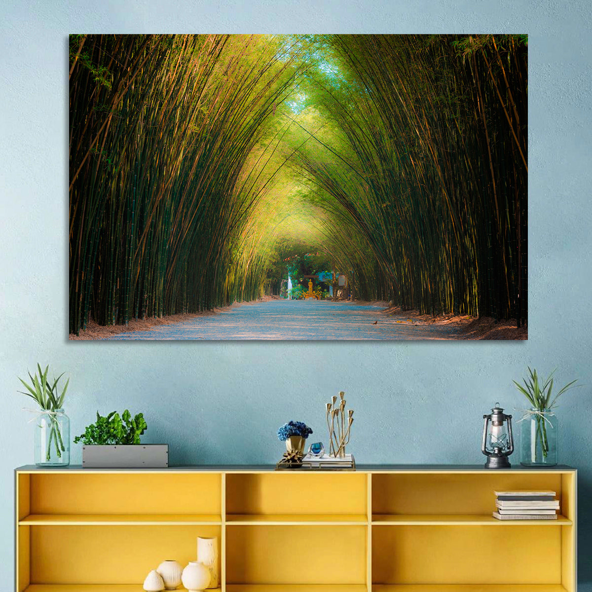 Arched Bamboo Tunnel Wall Art