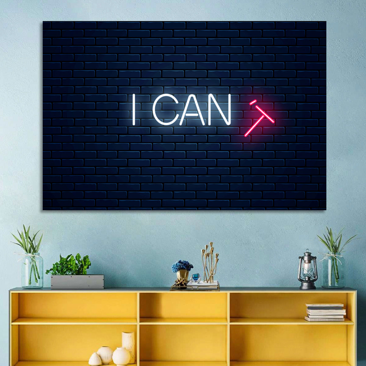 I Can Neon Sign Wall Art