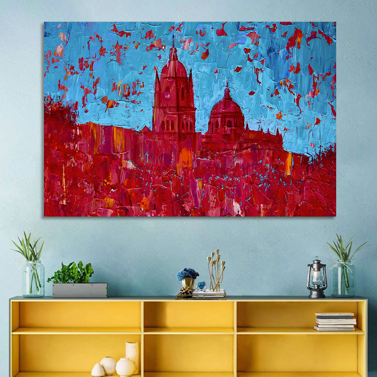 New Cathedral of Salamanca Wall Art in a room, landscape