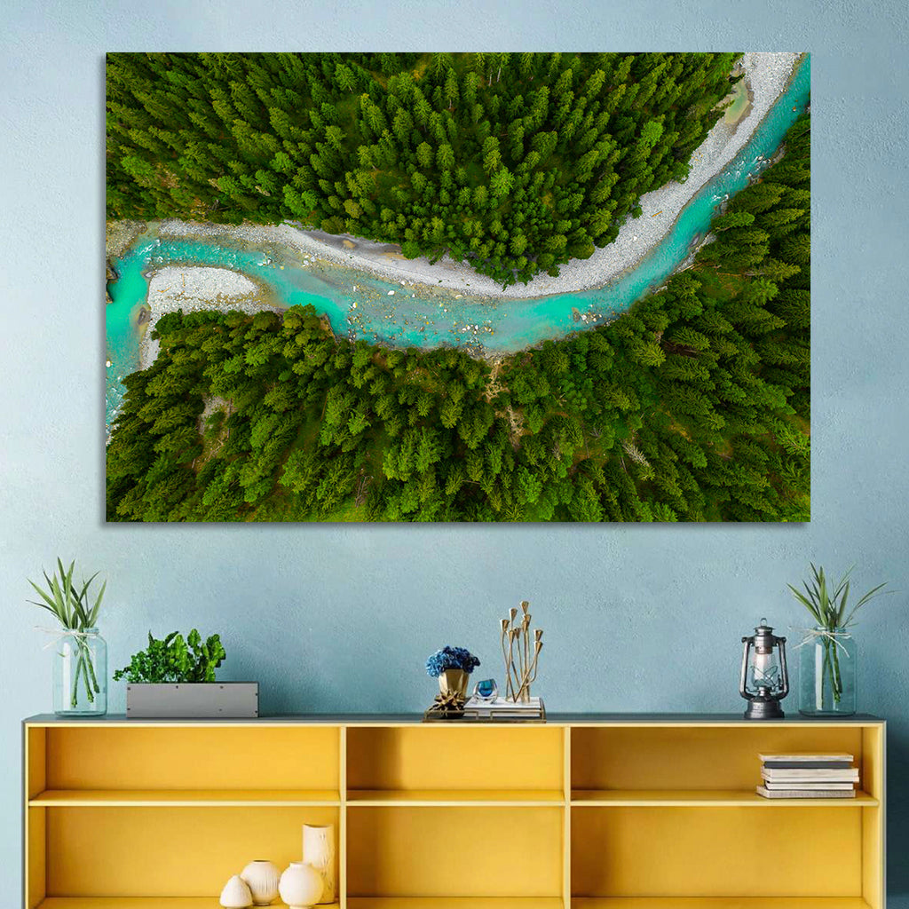 Inn River Aerial View Wall Art