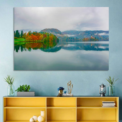 Lake Bled Island Wall Art