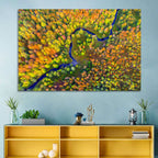 Winding Autumn River Wall Art