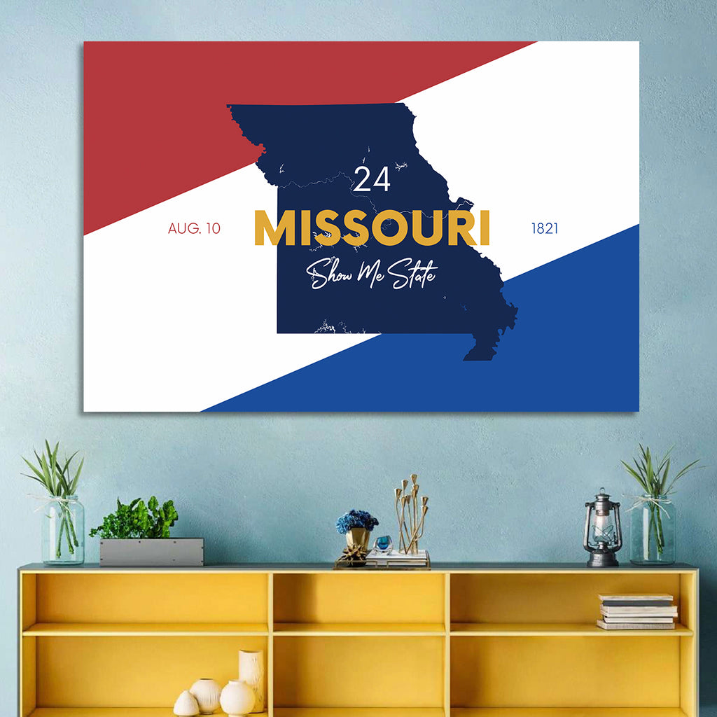 Missouri Map, Show Me State Wall Art