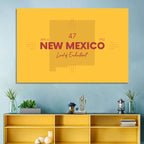 New Mexico Typographic Map 1912 Wall Art