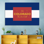 Colorado State Flag Map Wall Art