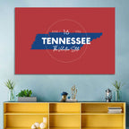 Tennessee Typographic Map Wall Art