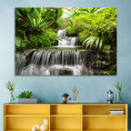 Lush Rainforest Cascade Wall Art