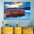 Lake Obersee Reeds at Dusk Wall Art