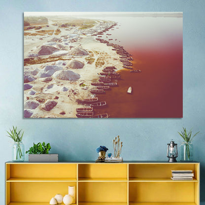 Lake Retba Aerial Wall Art