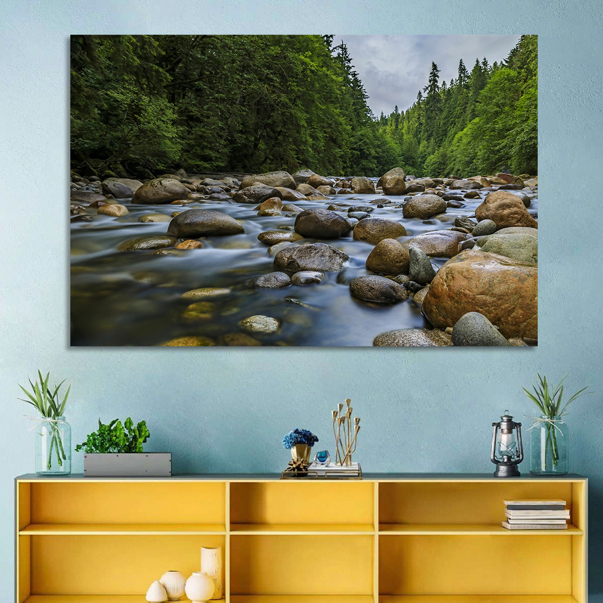 Lynn Canyon Riverbed Forest Wall Art