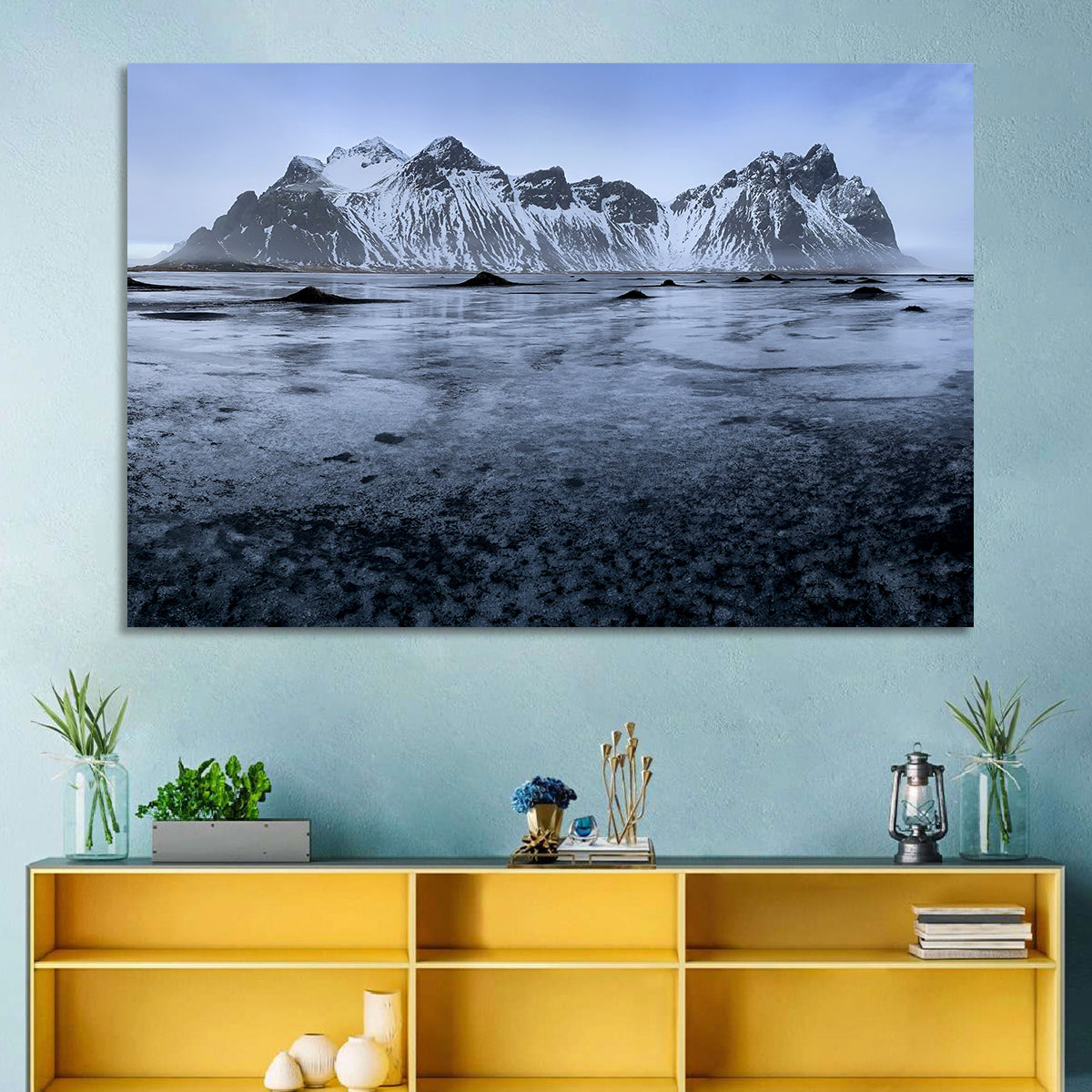 Vestrahorn at Stokksnes Wall Art in a room, landscape
