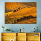 Golden Moravian Farm Tracks Wall Art