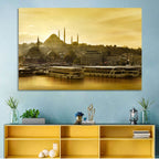 Suleymaniye Mosque Sunset Silhouette Wall Art