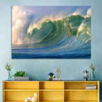 Golden Hour Barrel Wave Wall Art