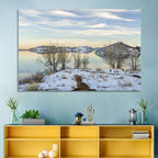 Horsetooth Reservoir Frozen Reflection Wall Art
