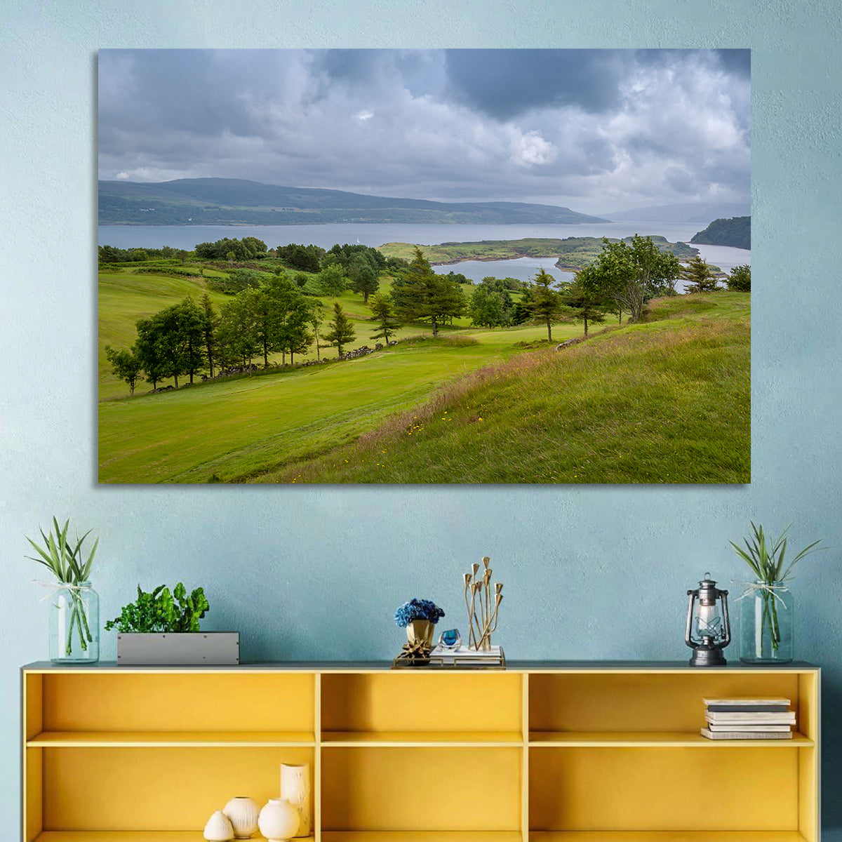 Tobermory Bay Coastal Hill Wall Art