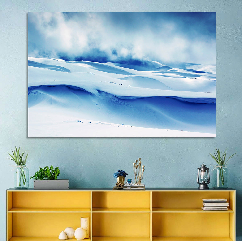 Wind-swept Snow Ridges Wall Art