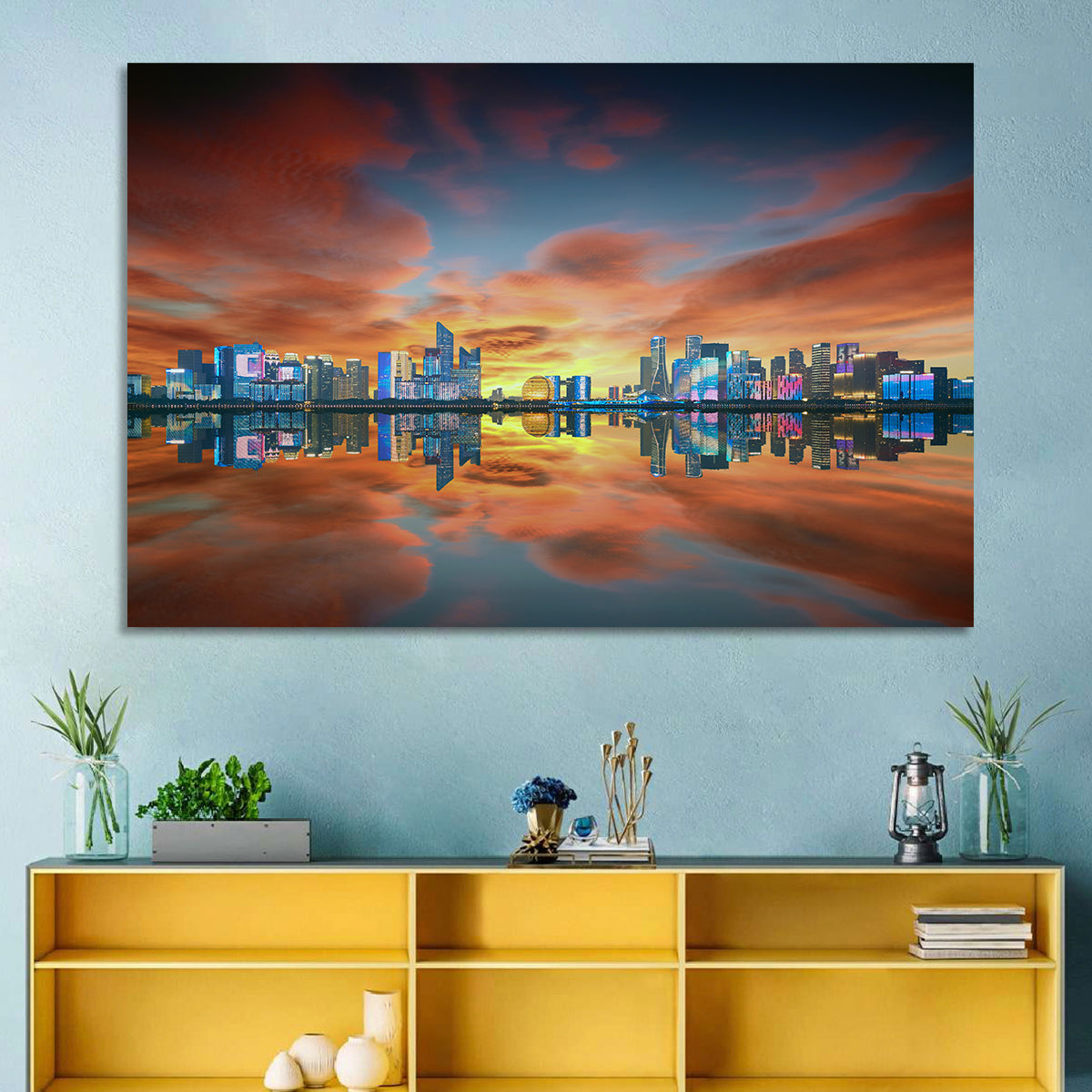 Hangzhou Golden Sphere Skyline at Dusk Wall Art