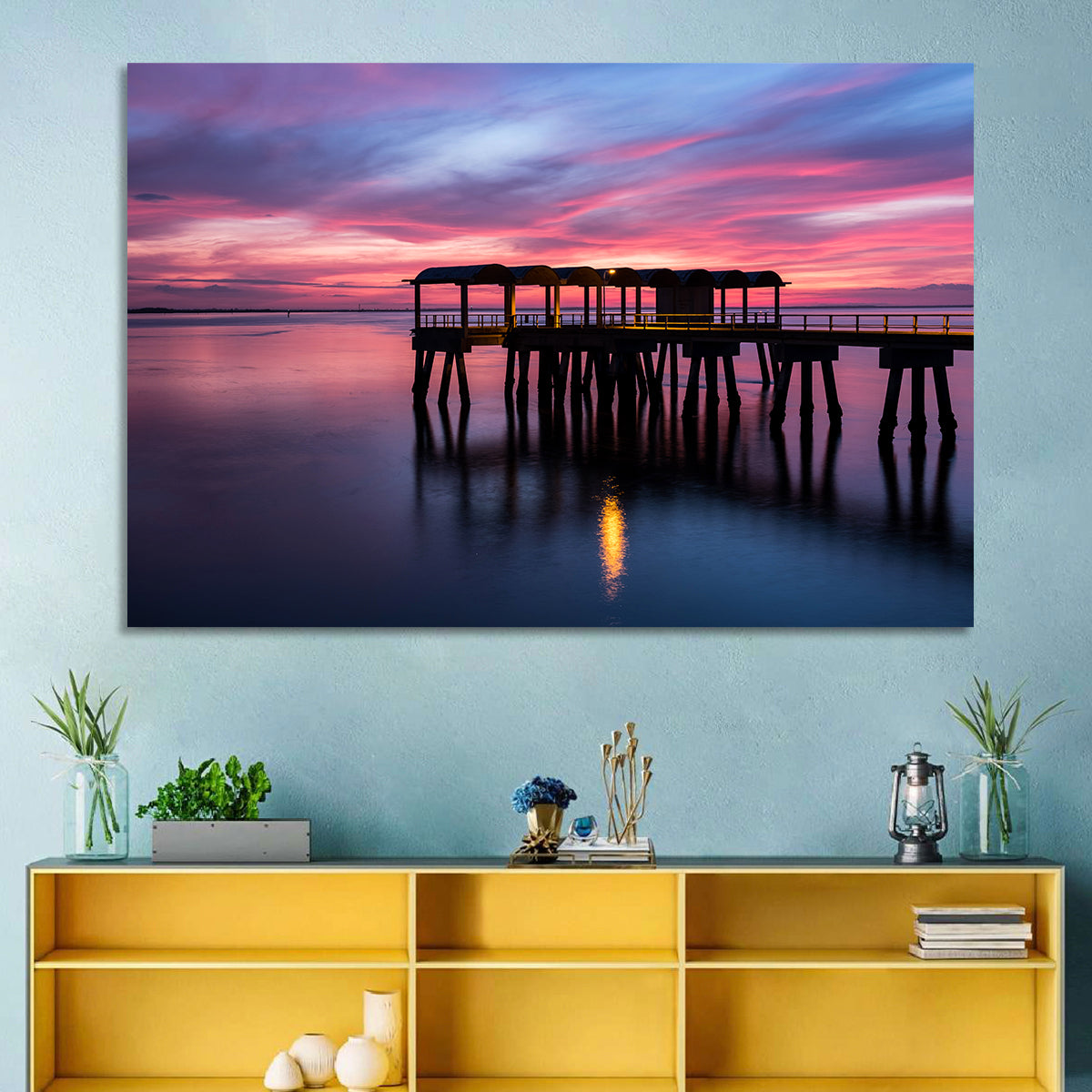 Jekyll Island Dusk Pier Wall Art