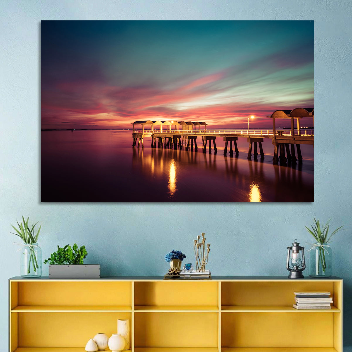Jekyll Island Pier at Dusk Wall Art