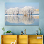 Winter Lake Reflection Wall Art