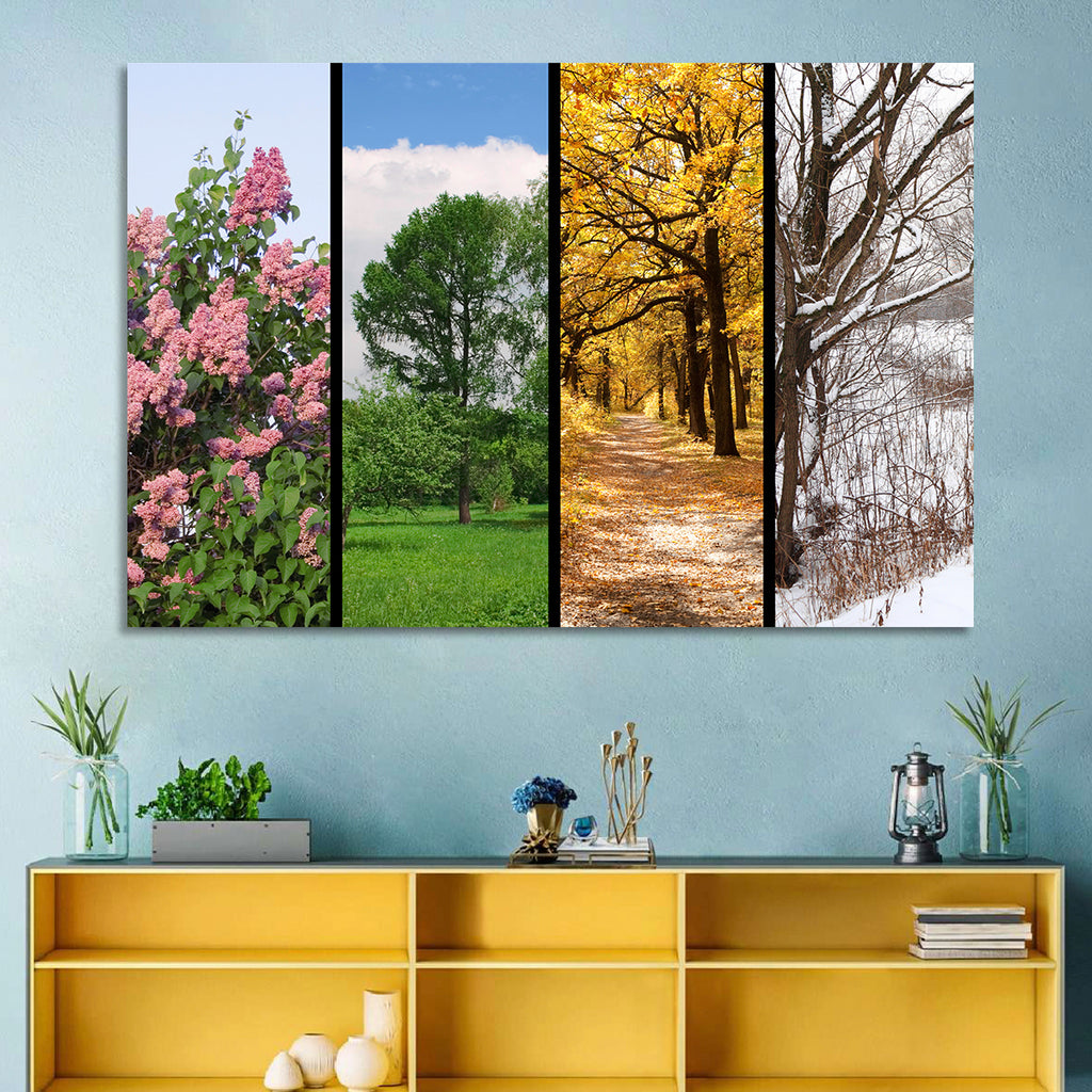 Four Seasons Tree Collage Wall Art
